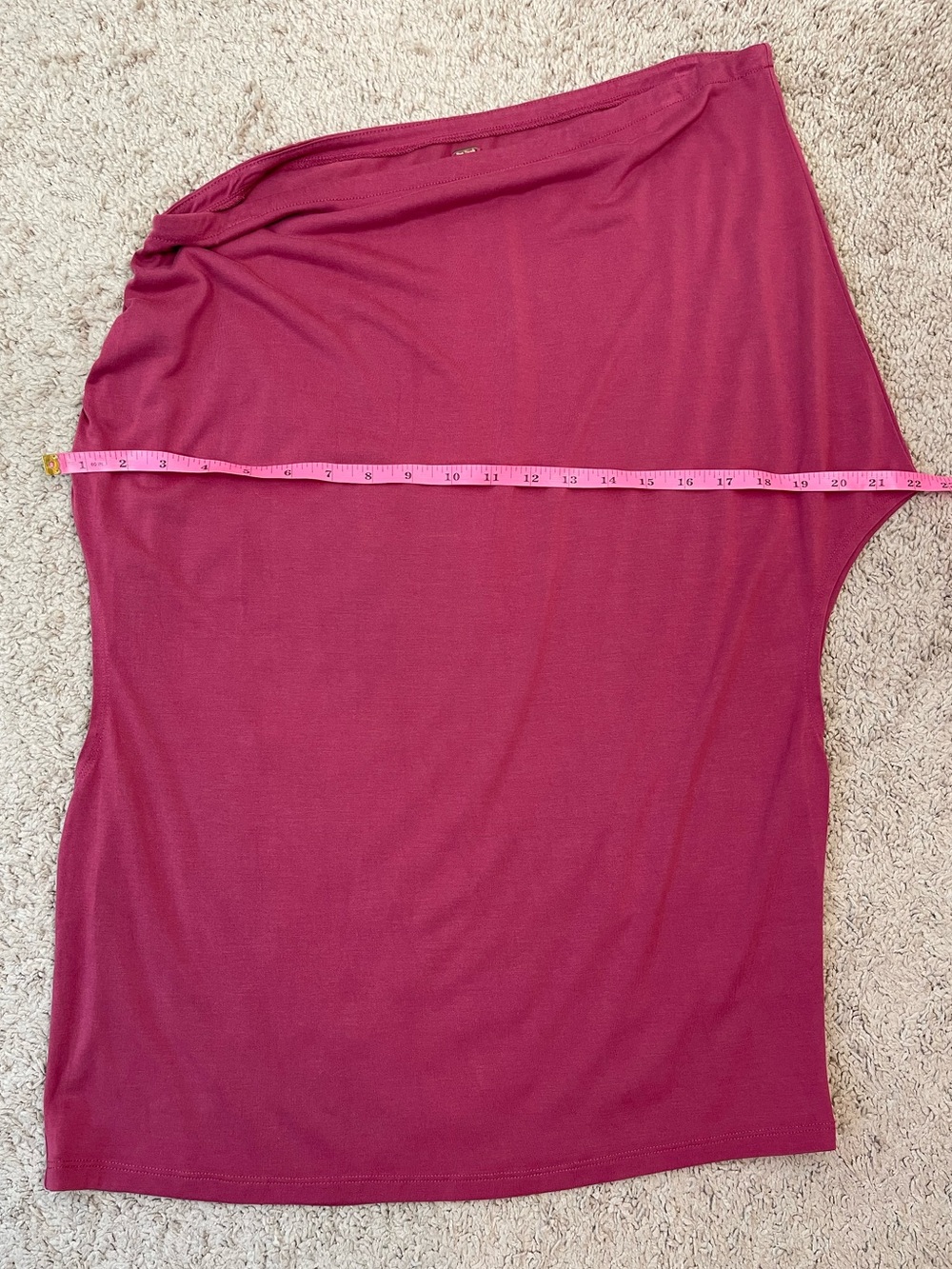 Free People Blake Off-The-Shoulder Draped Top in Deep Claret Size XL - Picture 9 of 14